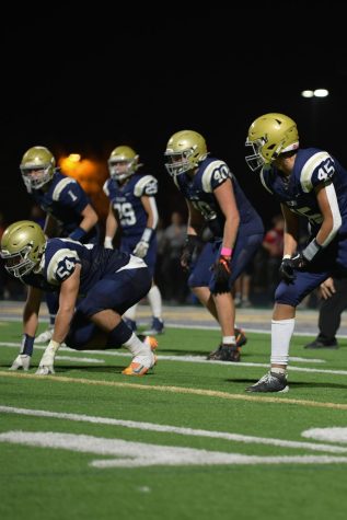 Pictured above (54) senior Antonio Diaz, (45) sophomore Austin
Simmons (40) junior Brysen Kachel, (29) sophomore Kane Damon,
and (1) senior Noah Reese.