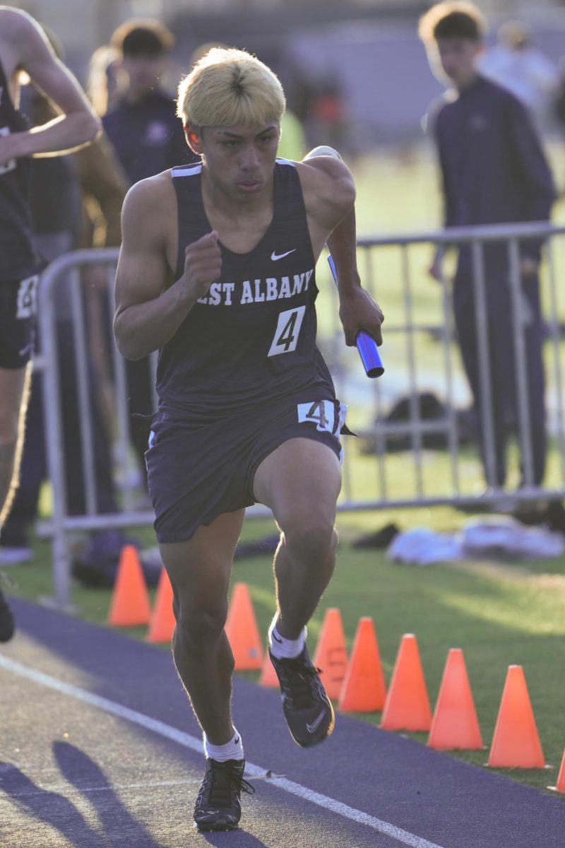 Senior Jonathan Fiscal competes at a home league meet on April 4. 